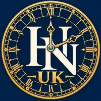 History Now UK clock-face logo with HN UK